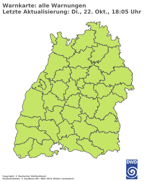 Aktuelle Wetterwarnungen für Waldshut